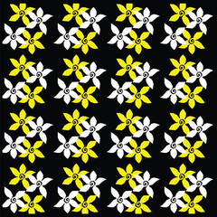 seamless pattern with yellow flowers