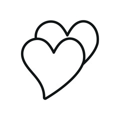 Love heart form shape icon featuring a modern and minimalist look, ideal for adding a contemporary touch to love, lifestyle, or social media-themed designs