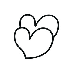 Love heart form shape icon featuring a modern and minimalist look, ideal for adding a contemporary touch to love, lifestyle, or social media-themed designs