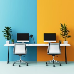 A comparison of ergonomic and non-ergonomic workstation setups.