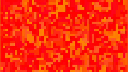 ABSTRACT ILLUSTRATION CUBE ORANGE COLOR. DIGITAL BUSINESS BACKGROUND MOSAIC GRID DESIGN VECTOR 