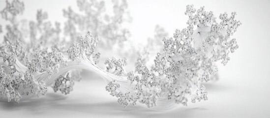 Fototapeta premium Abstract white fractal organic form.