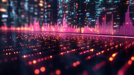 Obraz premium An abstract stock market graph represents finance, investment, and economic trends on a dynamic background
