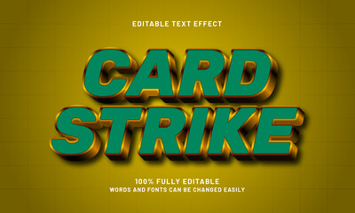 card strike editable text effects with a game and funny theme