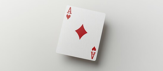 Obraz premium Ace of Diamonds playing card isolated on white background.