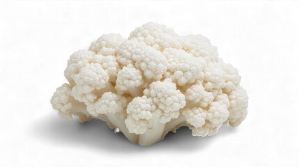 Fresh Cauliflower Head Isolated on White Background for Cooking