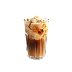 Refreshing Iced Coffee with Coffee Beans | Perfect Summer Beverage transparent on istocoated background