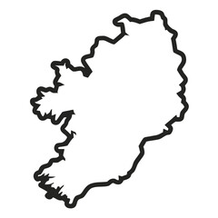 Irish Map Silhouettes Icon, Ireland Map Vector, St. Patrick’s Day Silhouette, Irish Festival Symbol, Flat Design, Isolated Graphic, Celtic Illustration, Holiday Decoration, Geography Icon