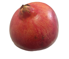 Red pomegranate fruit isolated On white background, home growth fruit
