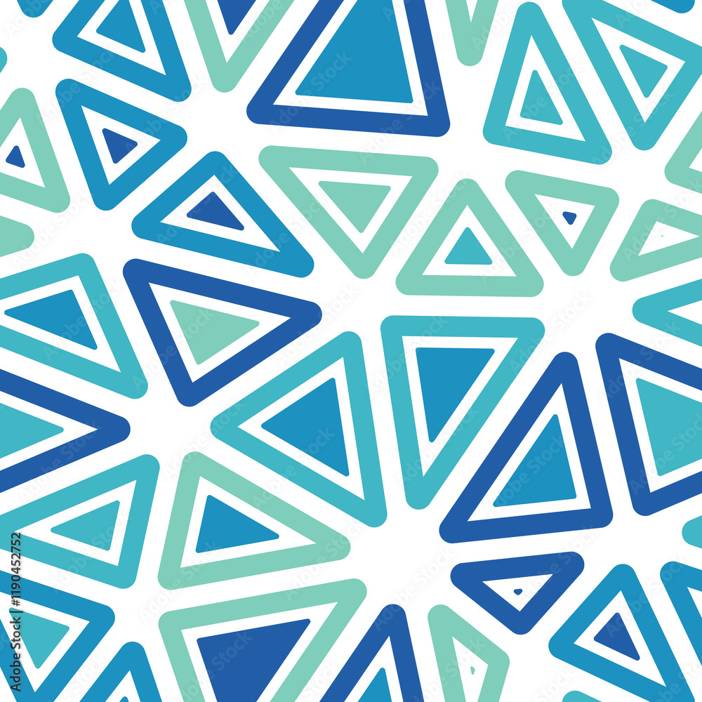 Poster triangles pattern geometric design. rounded solid shapes in frames. big triangles size. multicolored