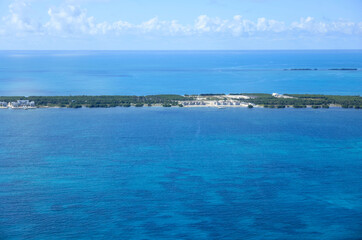 Aerial view of Caye Caulker, Belize