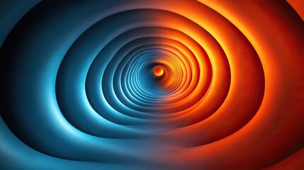 An eccentric and vibrant psychedelic pattern presents an abstract background with a mesmerizing 3D torus shape at its center