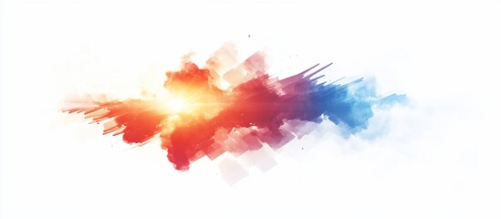 Abstract colorful explosion on white background.