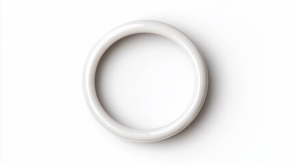 White circle, ring shape, isolated on white background.