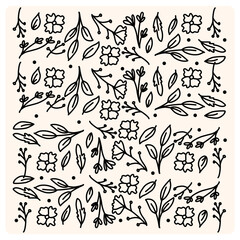 Flower doodle hand drawn line stroke