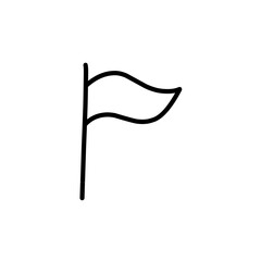 Fototapeta premium hand drawn flag outline