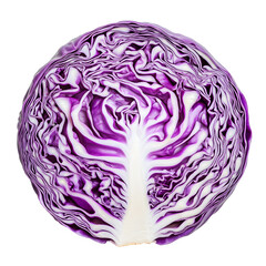 Obraz premium Red cabbage isolated on transparent background. Png format
