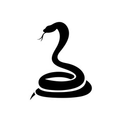 Cute snake icon silhouette vector illustration design on white background.