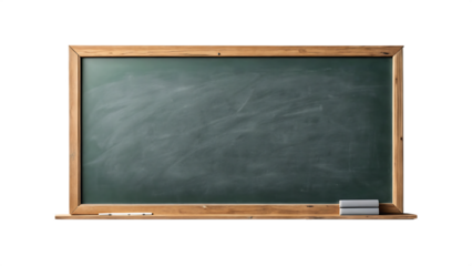 school blackboard isolated on white background PNG.AI GENERATED