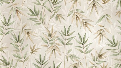 Elegant Botanical Leaf Pattern for Fabric and Decor