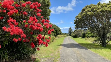 Stunning Pathway Through Lush Garden with Vibrant Flowers