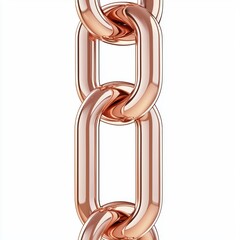 Rose Gold Chain Links in a Close-Up View for Elegant Designs