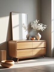 Empty frame mockup in home interior background, poster frame mockup design, mockup frame