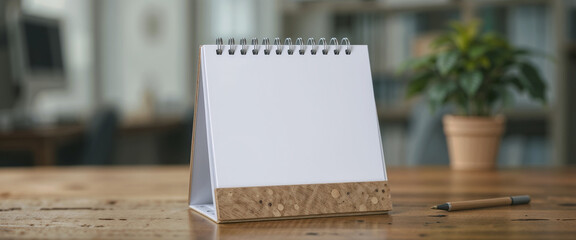  Calendar mockup on a table