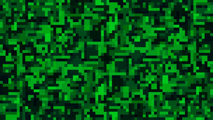 ABSTRACT ILLUSTRATION CUBE GREEN COLOR. DIGITAL BUSINESS BACKGROUND MOSAIC GRID DESIGN VECTOR 