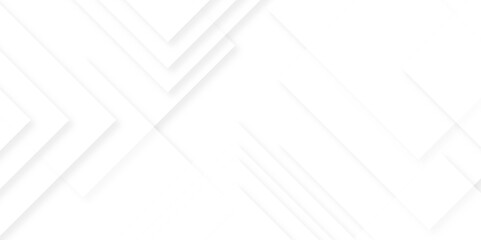 Modern Abstract white background design with layers of textured white transparent material in triangle and squares shapes. White color technology concept geometric line vector background.
