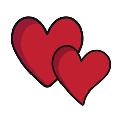Love heart form shape icon featuring a modern and minimalist look, ideal for adding a contemporary touch to love, lifestyle, or social media-themed designs