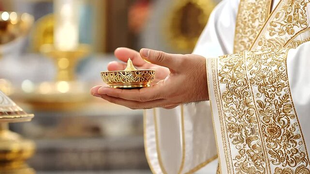 1_Hand Blessing with Holy Oil During Confirmation Ritual