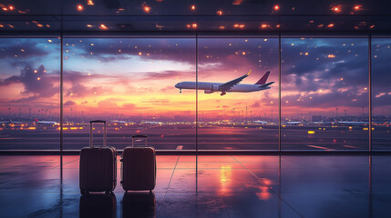 Avión aterrizando en aeropuerto