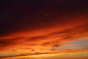 Fototapeta premium Sunset clouds in the sky in summer evening