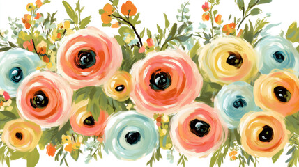 Vibrant Wedding Card Design Featuring Lush Floral Arrangement