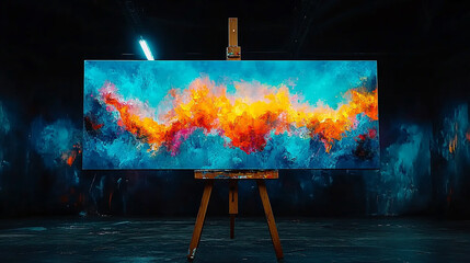 A blend of orange and blue hues