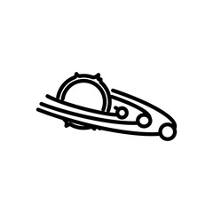 solar system icon vector, line style icon