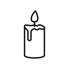 Candle icon with a minimalist and modern look, perfect for capturing attention in wellness, aromatherapy, or lifestyle-themed projects