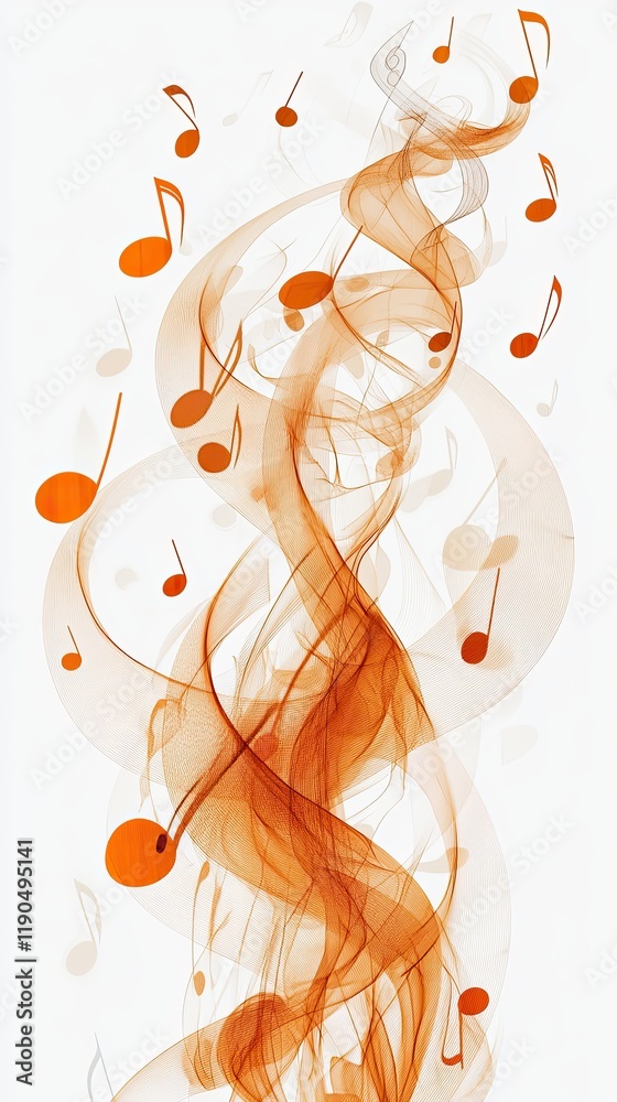Poster Intertwined Rhythms of Dance and Music Creating a Visual Harmony in a Minimalist Style