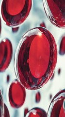 Flowing Red Cells Travel Through an Artery in Vibrant Clarity Showcasing Life's Essential Journey