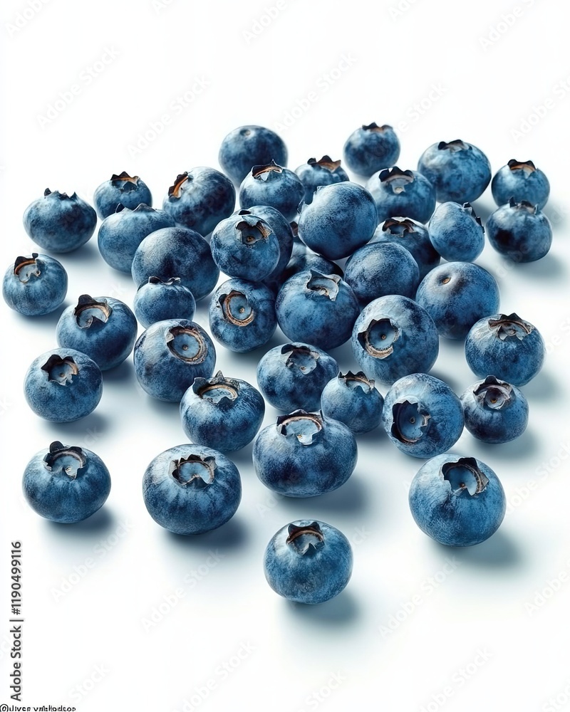 Poster fresh blueberries display in ultra high definition with strong contrast and vibrant colors