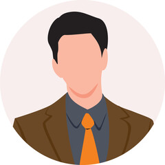 Man Faceless Avatar vector illustration