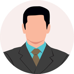 Man Faceless Avatar vector illustration