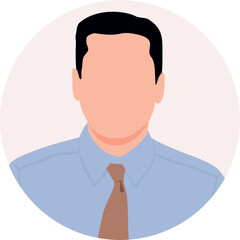 Abstract of faceless avatar of businessman, student or man.  Vector illustration