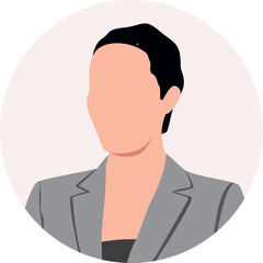 Portrait of a businesswoman for web, icon, template, webpage. 