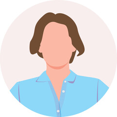 Person photo placeholder of woman. Avatar of woman. User profile, profile picture, icon and use for social media. 
