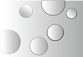 Elegant circle shape design silver background