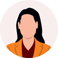 Avatar of woman. Businesswoman avatar. User profile for social media, icon and profile picture. 