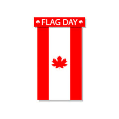 Canada flag national day vertical, vector art illustration.