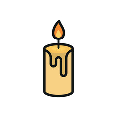 Candle icon with a minimalist and modern look, perfect for capturing attention in wellness, aromatherapy, or lifestyle-themed projects